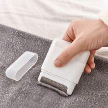 Portable Fabric, Carpet, Coat And Sweater Lint Remover | Manual Operation, Plastic Brush Cleaning Tool, No Charging Required - / - View 5
