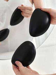 Invisible Silicone Push-Up Bra (Upgraded Version: Stronger Adhesiveness) - Women's Adhesive Bra Pads, Suitable For Weddings, Parties, Bars, Beaches, Performances, Romantic Dates, Backless And Strapless Outfits, Perfect Gift And Bra Accessory. - Black - View 3