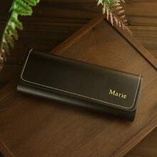 Customized Glasses Case, Suitable For Glasses And Glasses, Made Of Faux Leather Material, Perfect For Carving, Making It The Perfect Minimalist Gift For Mother's Day, Parents, And Loved Ones - 彩色 - 查看 8