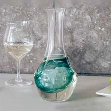 日式冷饮酒杯，带冰格口袋 - 优雅玻璃壶，适合家庭或餐厅使用，饰有蓝灰色口袋，是母亲节、父亲节、圣诞节或万圣节的完美礼物，也是餐厅餐具的理想之选。 - 彩色 - 查看 8