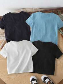 男婴休闲汽车印花短袖上衣，春夏款 - 彩色 - 查看 2