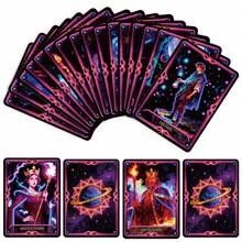 50pcs Classic Neon Tarot Cards, Fortune Telling & Insight High-End Paper Card Game, Party Interactive Card Game - Black - View 9