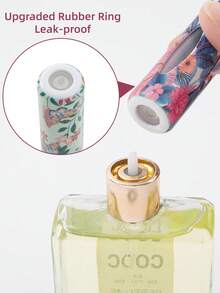 1pc Floral & Butterfly Print Refillable Perfume Bottle, Makeup Bottle With Bottom Filling Tool, Birthday/Holiday Gift, Suitable For Travel, 5ml Travel Essential - Multicolor - View 4