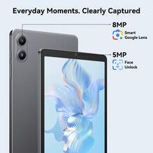 Blackview Mini Tablet 8.0 Inch Link2, 12GB RAM+128GB ROM Android 15, Octa Core AI Tablets, 5G WiFi & 8MP Camera & 5000mAh Battery, WiFi Tablet With Widevine L1/Google Lens/Face ID - Xám - Xem 7