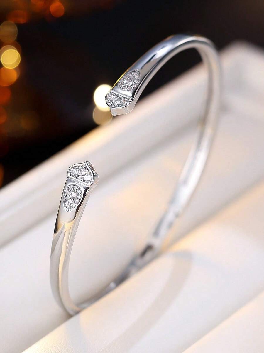 1pc Vintage Elegant Open Bangle Bracelet, Suitable For Daily Commute And Parties - Bracelet - View 1