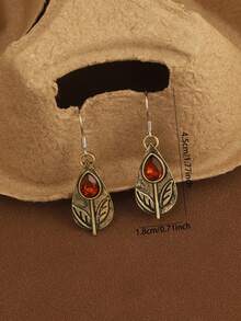 1 Pair Retro Bohemian Geometric Palace Style Earrings - Multicolor - View 5