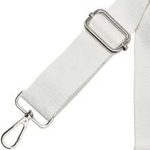 Universal Replacement Purse Bag Strap For Women's Handbags - Wide 3.8cm Crossbody Shoulder Straps - White W/Silver Clips - Coton-white(SilverClips) - View 4