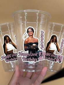 1-50pcs Customized Portrait Photo Stickers, Personalized Portrait Stickers, Customized Text Stickers, Her Exclusive Stickers, Personalized Stickers, Waterproof And Oil-Resistant, Suitable For Birthday, Wedding, Housewarming, Family Use, Gifts, Personal Items, Fashionable And Unique, Personalized, Ideal For Gifting To Friends, Family, Girlfriend, Wife, Suitable For Weddings, Engagement Parties, Birthdays, Daily Use ,Forever Love - Multicolor 2 - View 6