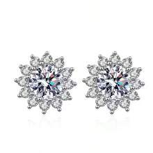 1 Coppia Di Orecchini Alla Moda Boemi In Zirconia Cubica Rotondi Per Donna, Placcati In Argento, Adatti Per Uso Quotidiano, Regalo Di San Valentino, Distribuzione Del Ramadan, Piatti Del Ramadan, Regalo Di Eid Al-Fitr, Omaggio Di Eid Al-Fitr - Girare - Visualizzare 6