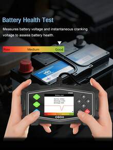 2026升级版OBD2诊断工具，可检查故障指示灯并清除车辆故障代码，具备专业的电池启动测试功能和增强的云打印功能，适用于1996年及之后生产的所有车辆。 - A - 查看 5