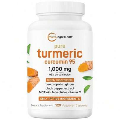 Kurkuma Curcumin 95% – 1000mg Mit Ingwer, Schwarzem Pfeffer, MCT – 120 Veggie-Kapseln