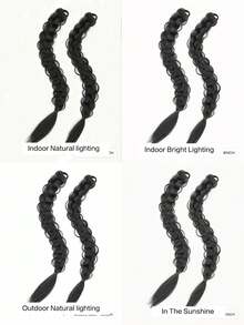 2条装橡皮筋辫子发丝纤维合成假发，适合儿童日常佩戴和角色扮演 - 彩色 - 查看 9