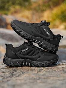 Zapatillas casuales para hombres 2025, transpirables, que absorben la humedad, antideslizantes, ligeras y versátiles para el transporte - Negro - Ver 7