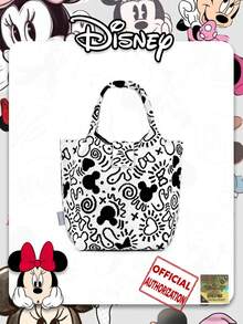 Disney []  Cartoon Pattern Snap Closure Handbag, Shopping Tote Bag, Suitable For Daily Matching, Parties, Festivals, Gift For Friends - Nhiều màu - Xem 4