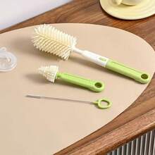 طقم فرشاة كوب متعددة الوظائف 3 في 1: فرشاة زجاجة طويلة + فرشاة تنظيف الأخاديد + فرشاة القش. كوب واحد، استخدامات متعددة، تنظيف شامل، شعيرات ناعمة، غير كاشطة، تخزين معلق، توفير مساحة. تنظيف عميق لبقع القهوة والبقايا الشاي والبقايا في الزجاجات، أداة تنظيف مطبخ أساسية! - فرشاة تنظيف متعددة الوظائف من السيليكون - مشاهدة 10