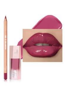 Pudaier 2pcs Valentine's Day Lip Gift Set: Includes Lip Liner Pencil And Lip Gloss, Suitable For All Skin Tones - 07+02 - View 4