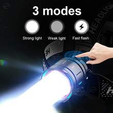 Upgrade 800W IR Sensor Headlamp Rechargeable Powerful LED Headlight 3000M High Power Head Flashlight Fishing Head Lamps Lantern - Headlamp - View 6