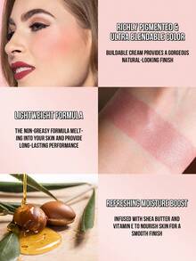 MISSLYN - 闪耀光芒！多用途乳霜彩妆棒，高显色度，易于晕染，轻盈妆感，适合浅至中等肤色，女士及女孩适用，冬季、Y2K风格、派对、生日、情人节、新年礼物的理想之选，多种流行色可选，纯素且不经动物实验。 - 單色腮紅棒04 - 查看 6