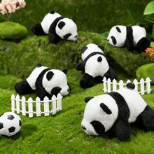 12pcs Panda Shaped Clips, Panda Design Curtain Clips, Memo Clips, Photo Clips; Cute Panda; Home Decor, Potted Plants And DIY Crafts; Chinese Style Souvenir - Multicolor - View 4