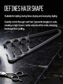 3pcs Men's Hair Brush Set - Soft Texture Wide-Tooth Comb, Volumizing Brush, Thick Double-Tooth Brush, Plastic Material Root Booster Brush Combo - Multicolor - View 9