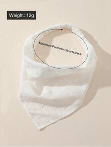 1pc Original Embroidered Flower Patterned Headwrap With Rolled Edge For Women, Perfect For Daily Wear And Travel Hair Band Turban Headband Sweatband, School Stuff, College, Headbands Fall Winter Hair Accessories For Women For Vacation Outfits Woman Elegant Scarf Women Bandana Soft Headwrap - 白色 - 查看 5