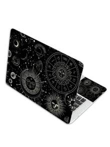 Adesivo de Caderno com Padrão Misterioso de Sol, Lua e Signos do Zodíaco, Resistente a Arranhões, À Prova d'Água, Skin Personalizada de Caderno Adequada para Laptops de 15" e 15.6" - 15 polegadas (38x27cm) - Visão 10