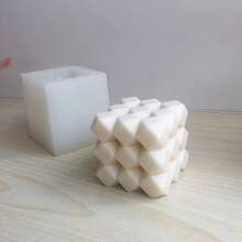 Shaped Aroma Stone Silicone Mold For Scented Candle Making - White - View 3