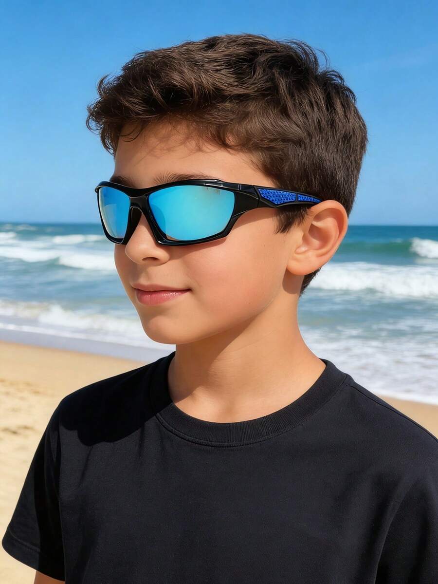 1 Pair Outdoor Cycling Glasses - Sports Hiking Climbing Protective Goggles, Suitable For Boy - Multicolor - View 1