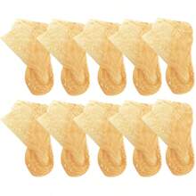 1/5/10双装 时尚花朵网纱蕾丝隐形袜 薄款芭蕾舞风格透明薄纱袜 透气筒袜 女款 - 彩色 - 查看 16