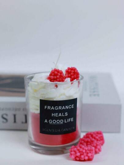 1 pieza Vela en taza grande, Vela de crema de frambuesa, Regalo de San Valentín, Velas lindas, Vela, Vela perfumada, Vela decorativa, Velas de soja, Regalos para la mejor amiga, Regalo para mujer, Regalo de invierno, Decoración del hogar con velas, Adornos de velas, Decoraciones, Velas.