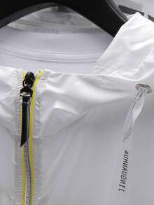 Women's Essential Ombre Hooded Windbreaker Jacket, Quick-Dry Breathable Water-Resistant Windproof, Casual & Sports Dual-Use, Spring/Summer - Yellow - View 5