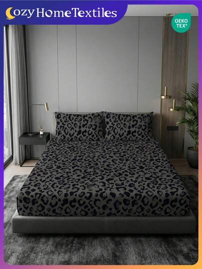 2/3 piezas Juego de ropa de cama estampada (1 pieza Juego de sábana + 1/2 piezas Funda de almohada sin relleno), Protector de colchón cómodo y amigable con la piel, Funda de colchón con estampado, Suave y transpirable, Múltiples tamaños para cama individual/doble/queen/king, Lavable a máquina, Decoración del hogar, Decoración del dormitorio