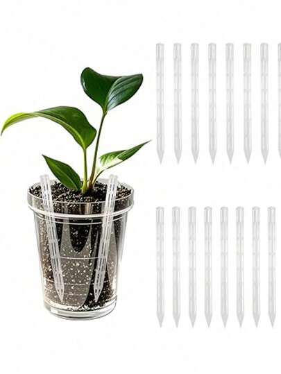 10pcs/Set - Flower Pot Aeration Tubes - Prevent Root Rot, Overwatering, Maintain Healthy Roots. Plant Accessories, 9.8 Inch Length, Suitable For Various Planters, Indoor/Outdoor Potted Plants, Hanging Baskets, Gardening Tools And Lawn Care Accessories. Plant Watering Globes