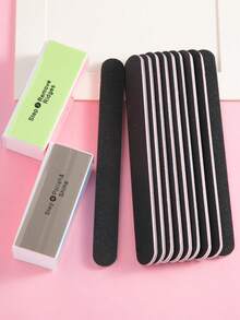 12pcs Nail File And Buffer Block Set, 100/180/240/600/3000 Grit, Nail Polishing Block Set, Professional Nail Files For Natural Nails, Nail Grooming, Shaping And Polishing - Multicolor - View 3