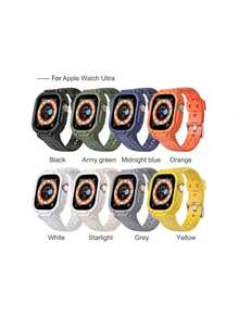 SMART WATCH MX Correa Sport Para Apple Watch ULTRA Serie 1/2/3/4/5/6/7/8/SE - Negro - Ver 8