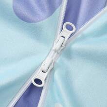 1 pieza Saco de dormir ligero y suelto con estampado de elefante para bebé recién nacido, 0.5 TOG, retardante de llama con doble cepillado de 180g, adecuado para un mejor descanso de los bebés, primavera/verano - Púrpura malva - Ver 9