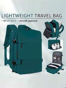 40x20x25厘米航空认证旅行包，轻便背包，大容量多功能旅行背包，适合高中生和大学生返校使用，户外便携行李包 - 彩色 - 查看 11