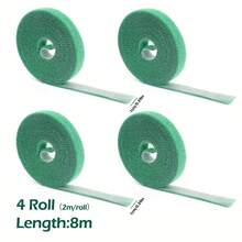 Self-Adhesive Nylon Plant Ties, Adjustable Green Plant Hooks Rope Supports, Reusable Garden Binding Straps - Multicolor - View 9