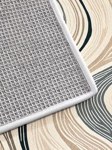 DAJIANG 1 pièce Tapis de course/tapis de cuisine/paillasson de style minimaliste haut de gamme, tapis de sol de cuisine/tapis de course en bois moderne de luxe à motif vague, convient pour la salle de bain et la cuisine - B - Voir 9