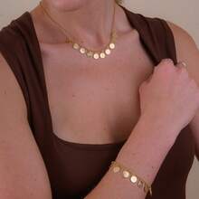 Choker And Bracelet Set Featuring The Ten Commandments, 18k Gold Plated. - Nhiều màu - Xem 2