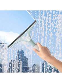 2 piezas Escurridor rápido sin agua, diseño minimalista y práctico, patrón antideslizante de unicolor, mango largo y forma ancha, cuchilla de silicona suave, no deja marcas de agua, herramienta de limpieza de vidrio, suministros para el hogar y la cocina, espejo de baño, puerta de vidrio, aplicable en encimeras de cocina - A - Ver 3