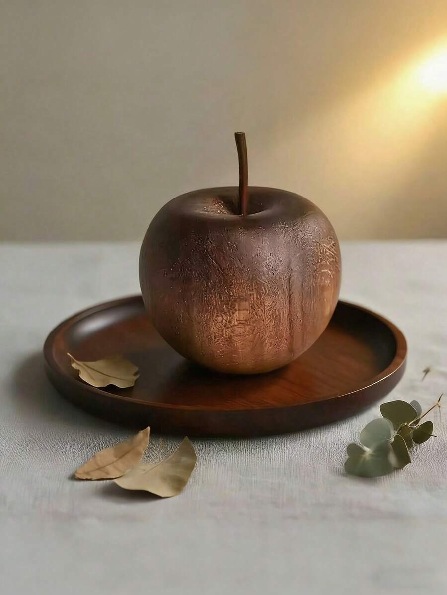 1个苹果造型木质香薰机，苹果香味，优雅木质精油香薰机，棕色木纹，无需明火操作，全自动扩散系统，适合家庭使用 - 彩色 - 查看 1
