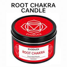 EVODUCK 3oz Sweet Orange Scented Sacral Chakra Candle, Matte Gold Metal Tin With White & Red Crystals, Ideal For Home Meditation & Yoga, Spiritual Gift For Women, Men, Valentine's Day, Birthday, Anniversary - 脈輪系列 - 查看 13