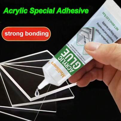 muliliours Acrylic Special Strong Glue, Refrigerator Drawers Repair Glue - Quick-Dry Transparent, Acrylic Adhesive, Suitable For Acrylic Boxes, Signs, Doorplates, ABS Plastic And PVC, Clear Strong Adhesive