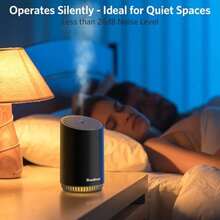Difusor portátil de aromaterapia de 320 ml difusor recargable de aceite esencial con luz LED humidificador de niebla fría con 2 modos de niebla apagado automático uso inalámbrico para el-0002 - Negro688 - Ver 3