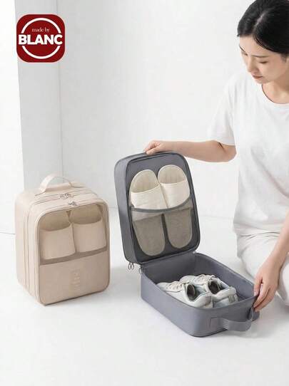 2 In 1 Travel Shoe Organizer, Hanging Pocket Organizer, Multi-Color (Black, Beige), Machine Washable, Space Saving Suitcase Organizer Mobile Shoe Cabinet For Outings Waterproof And Moisture Resistant Holiday Essentials Holiday Travel Essentials Travel Bag Travel Accessories Shoe Bag Travel Organizer Drawstring Shoes Pouch Shoes Cover Portable Dust-Proof For Men For Women Packing Cubes Cruise Essentials Vacation Essentials