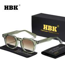 Kính râm nam HBK phong cách retro, thiết kế PC+PC, gọng vuông tối giản cổ điển, phụ kiện đeo hàng ngày, unisex, quà tặng chụp ảnh và quà tặng ngày lễ. - K39769 - Xem 7