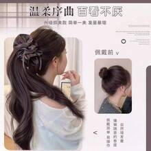 榛果拿铁香蕉夹式马尾假发片 - Dark Brown - 查看 6