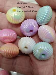 16*19毫米UV涂层南瓜灯笼珠DIY手工串珠散珠串笔链手机链吊坠配件 - 彩色 - 查看 17