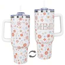 Mimi Tumbler 40 Oz Gifts For Christmas, 40 Ounce Grandma Cup Coffee Mug Tumbler With Handle, Mimi Mothers Day Gifts From Grandkids, Grandmother Gift Ideas Tumbler With Lid And Straw, Insulated Tumbler, 40 Oz Tumbler, Cute Tumbler, Travel Mug, Stainless Steel Tumbler, Reusable Coffee Cup, "That Girl" Aesthetic, Water Bottle, Stanleyy Cup Dupee, Iced Coffee Cup, Tumbler With Handle, Personalized Tumbler, Glass Tumbler, Coffee Tumbler, Water Tumbler, Pink Tumbler, Simple Modernn Tumbler, Boho Tumbler, Tumbler Accessories - 彩色 - 查看 1
